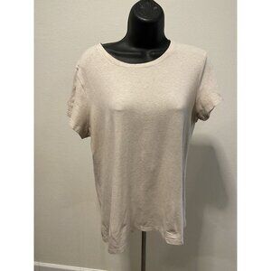 Sonoma Life & Style Everyday Tee Womens Size L  T-shirt Beige Short Sleeve